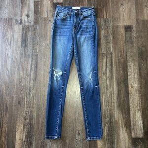 KanCan Dark Blue Distressed Skinny Jeans